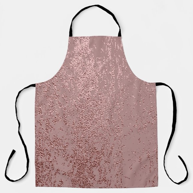 Metallic gold texture, rose quartz. apron (Front)