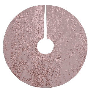 Metallic gold texture, rose quartz. brushed polyester tree skirt