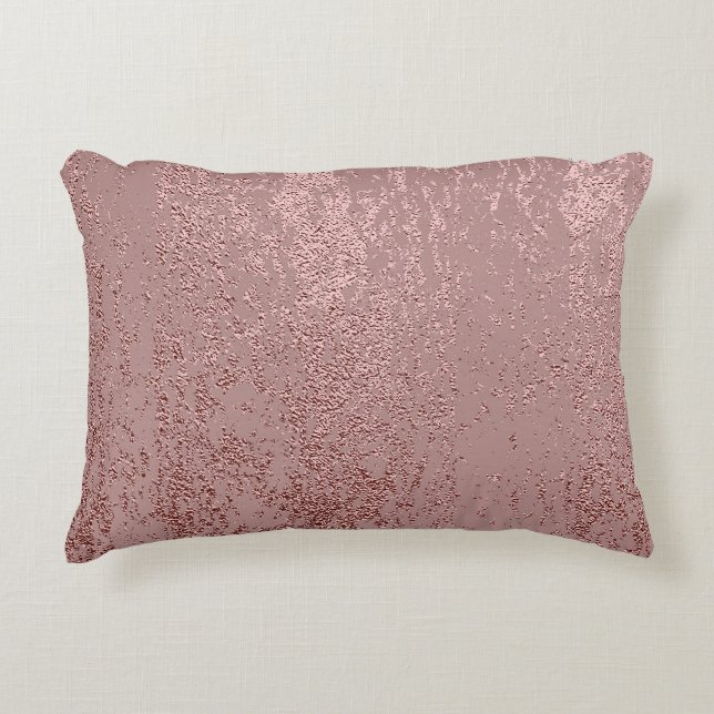 Metallic gold texture, rose quartz. decorative cushion (Front)