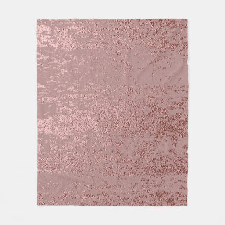 Metallic gold texture, rose quartz. fleece blanket