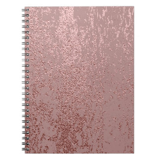 Metallic gold texture, rose quartz. notebook