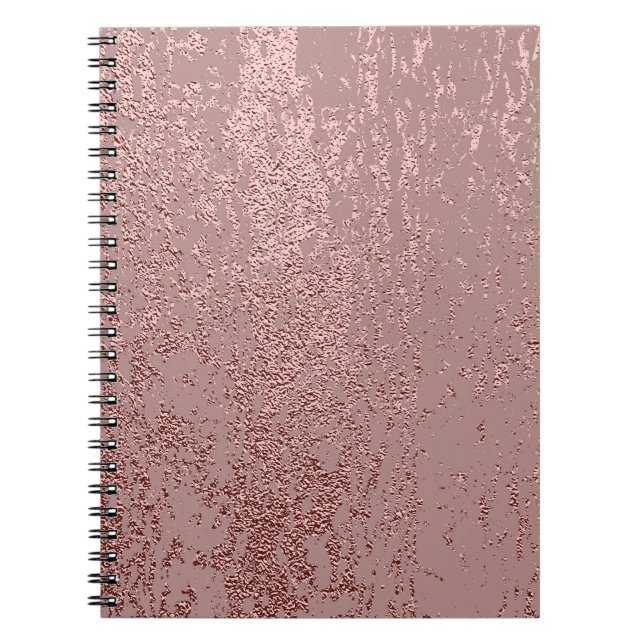 Metallic gold texture, rose quartz. notebook (Front)