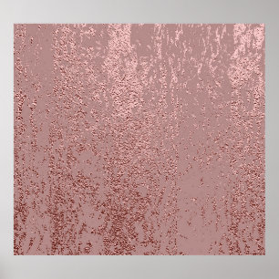 Metallic gold texture, rose quartz. poster