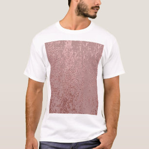 Metallic gold texture, rose quartz. T-Shirt