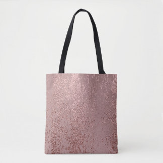 Metallic gold texture, rose quartz. tote bag