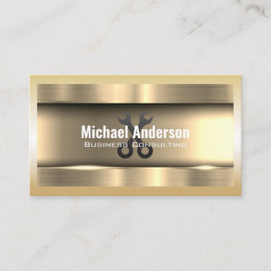 Metallic Gold Wrenches Business Card