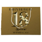 Metallic golden 18th birthday