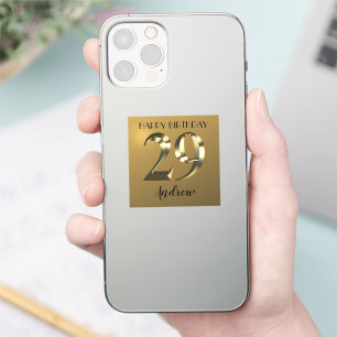 Metallic golden 29th birthday