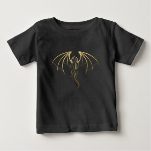 Metallic Golden Legendary Dragon Sigil Baby T-Shirt