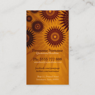 Metallic Golden Sunshines w/ Logo Business Card
