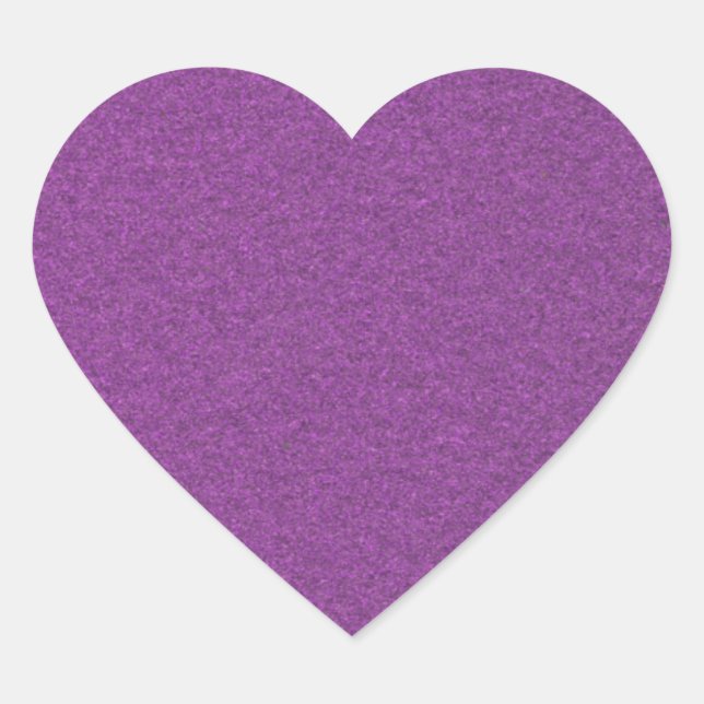 Metallic Grape Heart Sticker (Front)