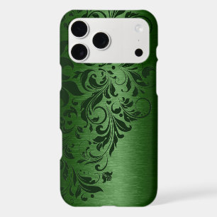 Metallic Green Background With Dark Green Lace