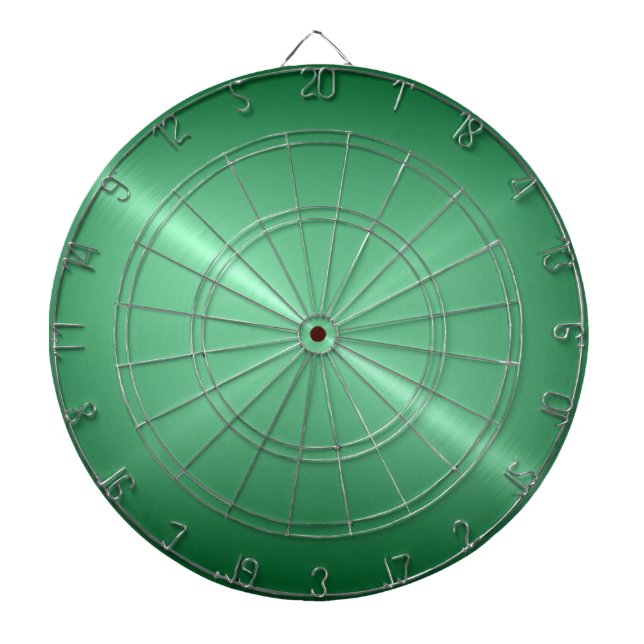 Metallic Green Stainless Steel Metal Look Dartboard (Front)