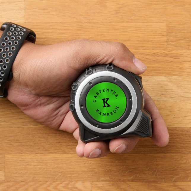 Metallic Green Texture, Custom Monogram | Text 1 (Home)