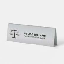 Metallic Grey Custom Logo Table Tent