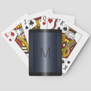 Metallic Grey Stainless Steel Metal Look Playing Cards