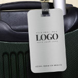 Metallic Grey Your Company Logo Business Custom Luggage Tag<br><div class="desc">This elegant luggage tag would be amazing for your business/promotional needs! Easily add your logo & other details by clicking on the "personalise" option.</div>