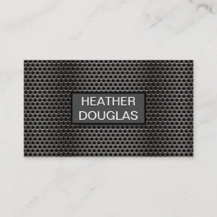 Metallic Grill Pattern Business Card