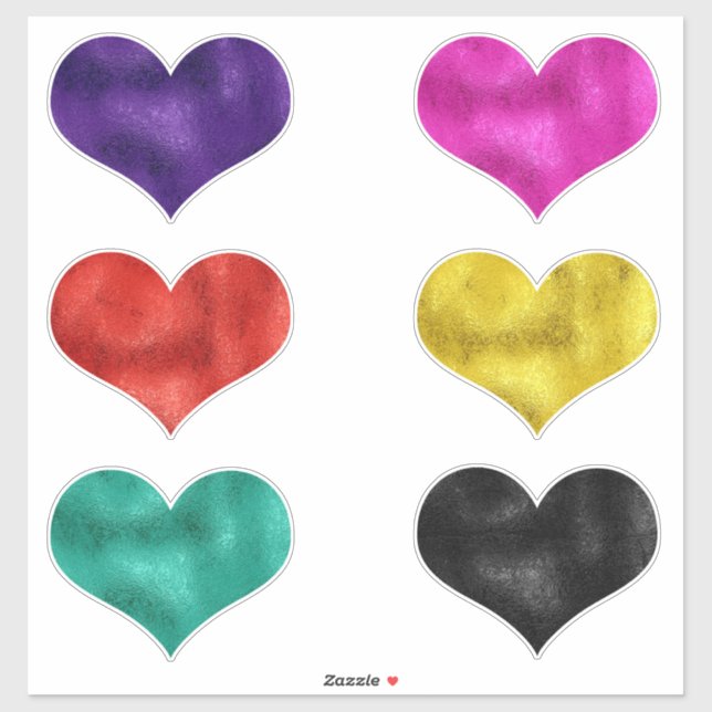Metallic Hearts Faux Metallic Texture (Sheet)