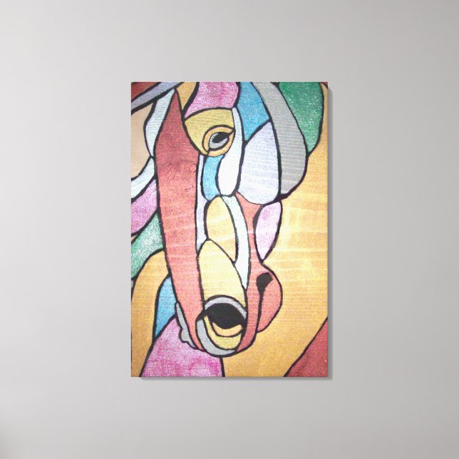 Metallic Horse Canvas Print (Front)