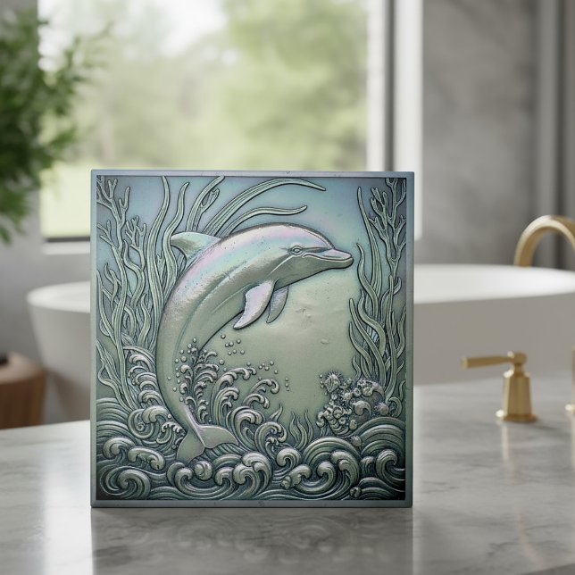 Metallic Iridescent Dolphin D1223 Tile (Creator Uploaded)