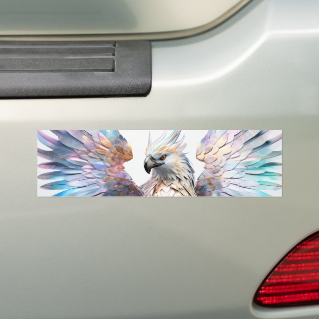 Metallic Iridescent Eagle  Bumper Sticker (On Car)