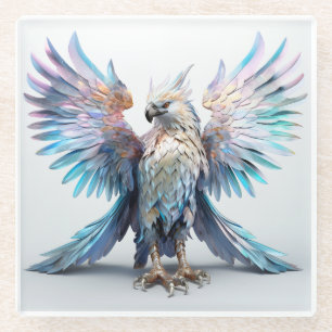 Metallic Iridescent Eagle Glass Coaster