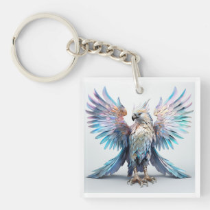Metallic Iridescent Eagle  Key Ring