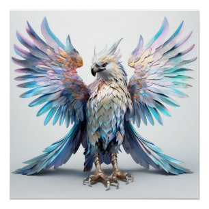 Metallic Iridescent Eagle  Poster