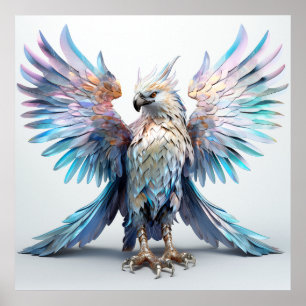 Metallic Iridescent Eagle  Poster