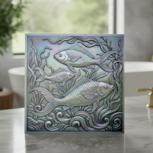 Metallic Iridescent Fish D1223 Tile