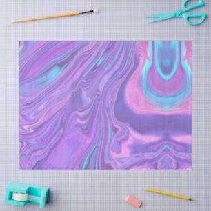 Metallic Iridescent Rainbow Pink Aqua Purple Tissue Paper