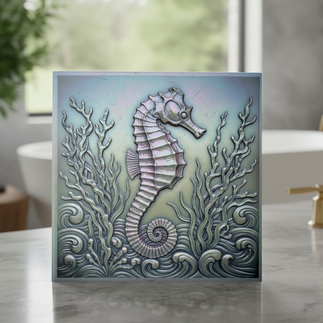 Metallic Iridescent Seahorse ID1223 Tile (Creator Uploaded)