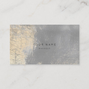 Metallic Leather Gray Abstract Appointment Card