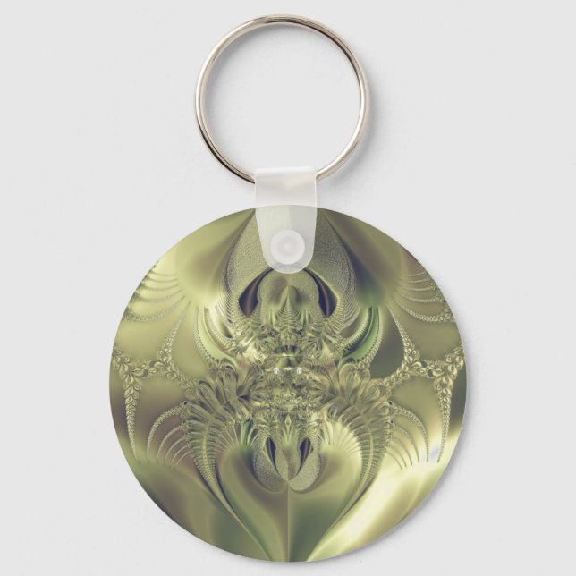 Metallic Leaves Key Ring (Front)