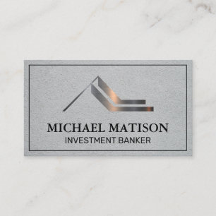 Metallic Logo   Institution Business Card