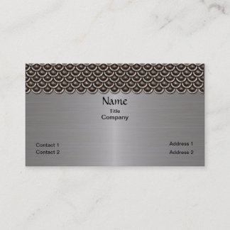 Metallic Look Brushed Aluminium Business Card
