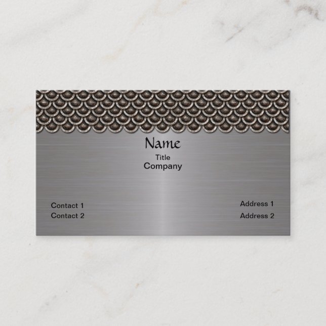 Metallic Look Brushed Aluminium Business Card (Front)