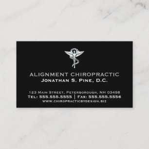 Metallic-Look Chiropractic Emblem Appointment Back