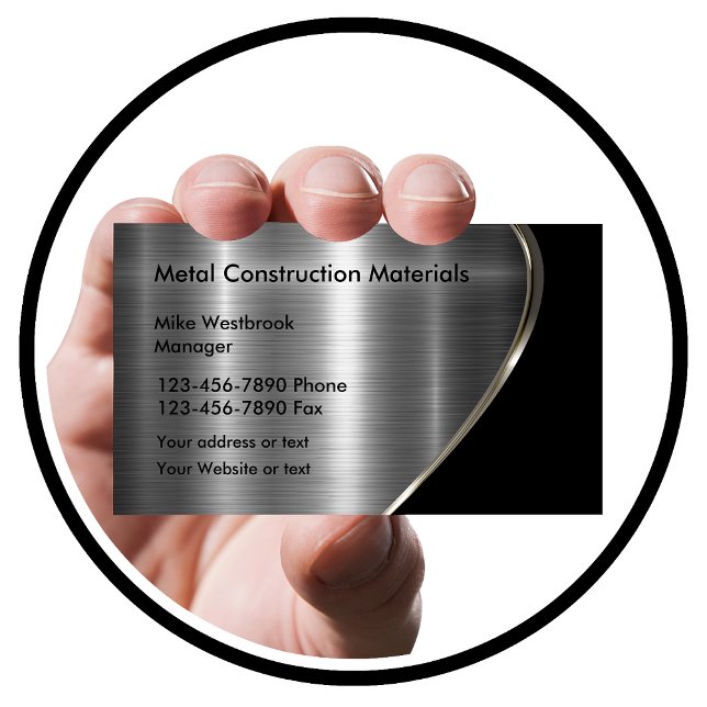 Metallic Look Construction Business Card (Creator Uploaded)