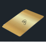 Metallic Look Faux Gold Handwritten Monogram iPad Pro Cover<br><div class="desc">Metallic Look Faux Gold Handwritten Monogram Modern Elegant Template iPad Pro Cover,  iPad Cases & Covers.</div>