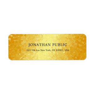 Metallic Look Faux Gold Hearts Elegant Template