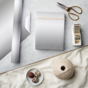 Metallic Look Silver Modern Glamour Template Best Wrapping Paper