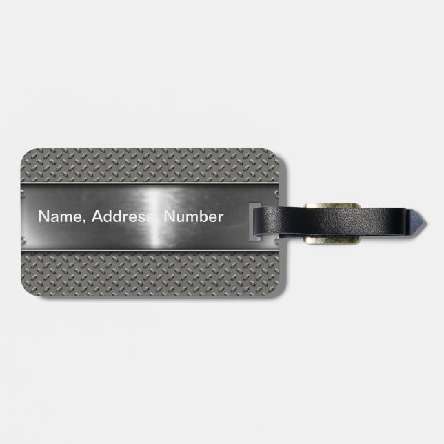 Metallic Luggage Tag (Back Horizontal)