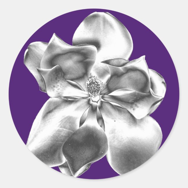 Metallic Magnolia flower on stickers (Front)