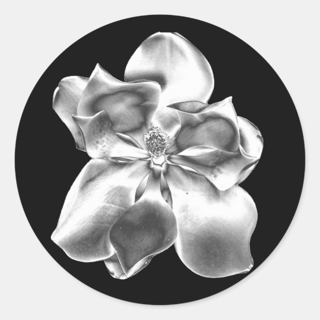 Metallic Magnolia flower on stickers (Front)