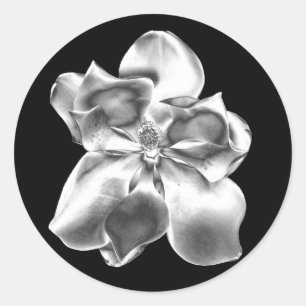 Metallic Magnolia flower on stickers