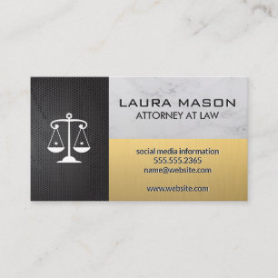 Metallic Marble Gold Colour Block Business Card