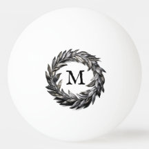Metallic Masculine Wreath With Your Monogram