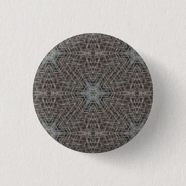 Metallic Metal Mesh 3 Cm Round Badge (Front)